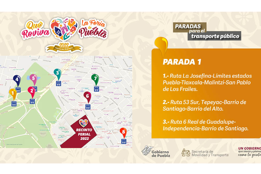 Amplían horario a 17 rutas de transporte para la Feria