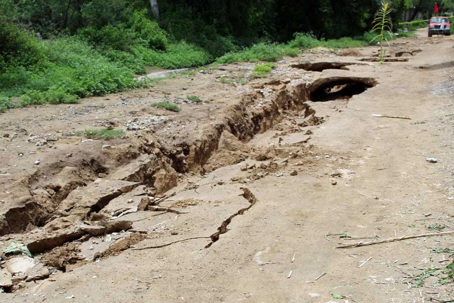 Evaluó PC hundimientos en Tlatlauquitepec y Palmar de Bravo