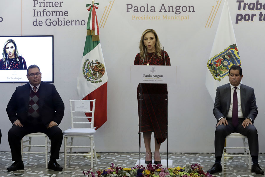 Rindió Paola Angon primer informe como presidenta municipal