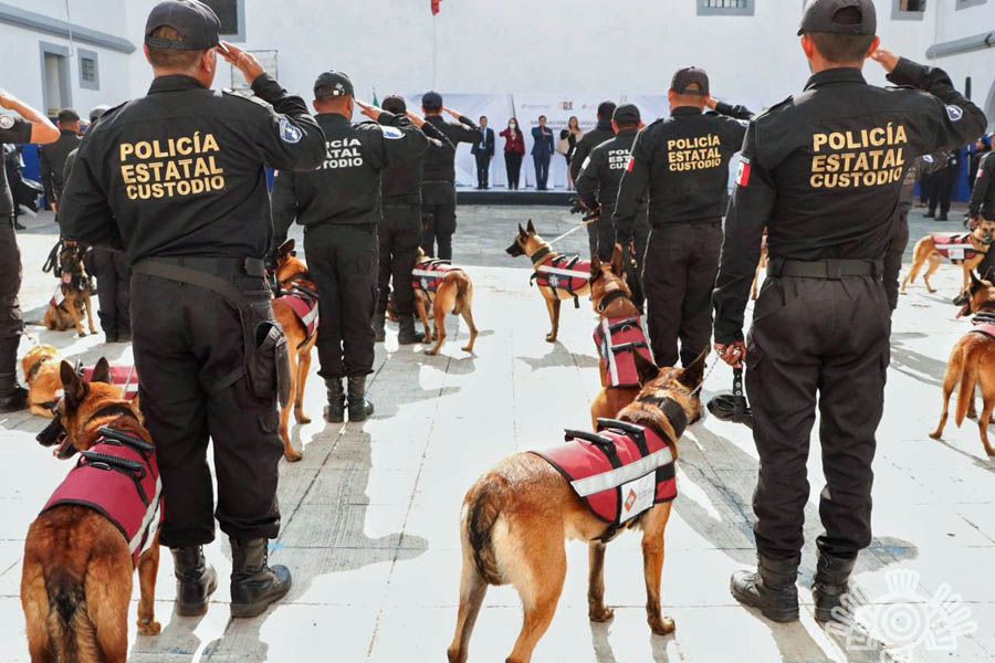 Refuerza SSP seguridad en CERESOS con binomios caninos