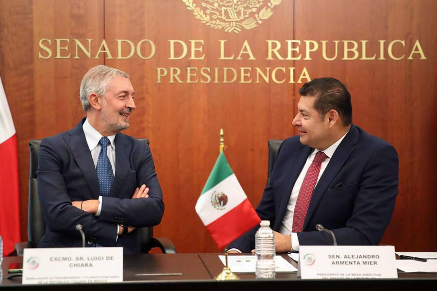 Se reunió Armenta con embajador de Italia en México