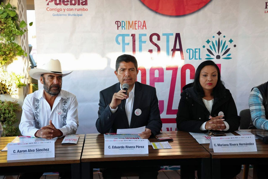 Presentó Eduardo Rivera Fiesta del Mezcal Poblano 2022