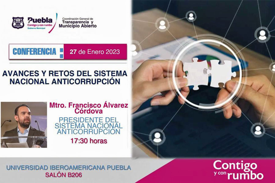 Harán Ibero y Ayuntamiento conferencia sobre anticorrupción