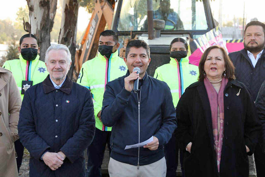 Iniciaron Rivera y Creel trabajos en la recta a Cholula