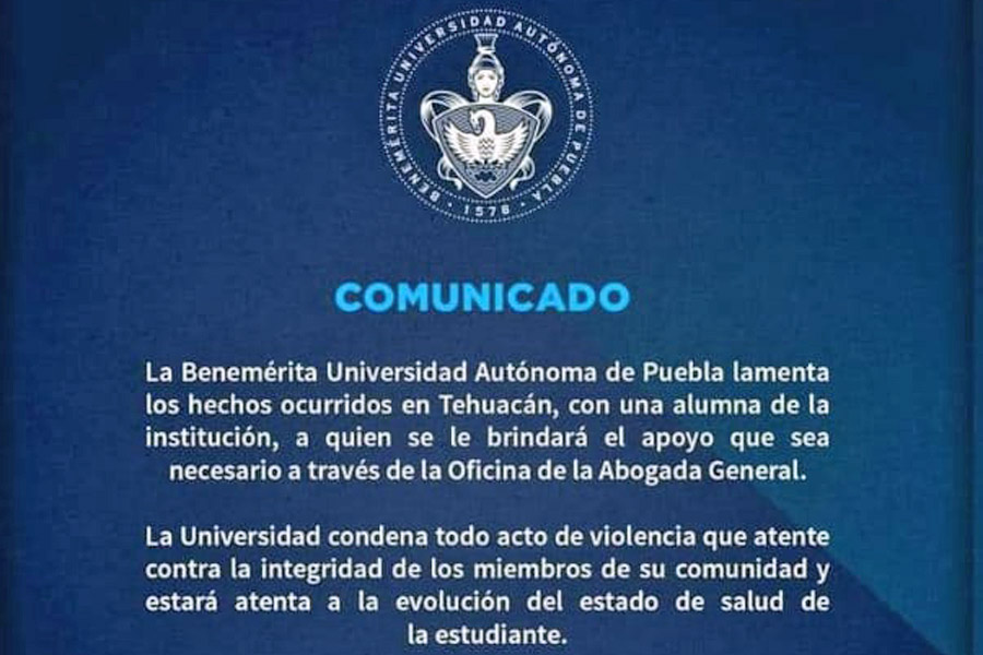 Van 2 detenidos por agresión a estudiante de la BUAP: SEGOB