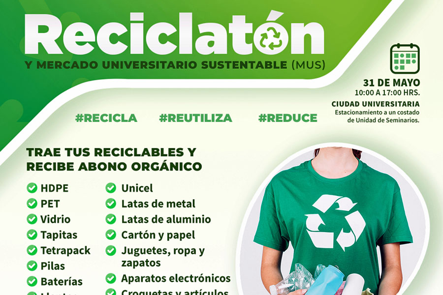 Invita BUAP al Reciclatón 2023 el 31 de mayo en CU