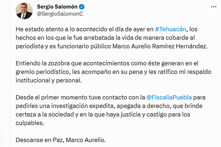 Habrá justicia para el periodista Marco Aurelio: Céspedes