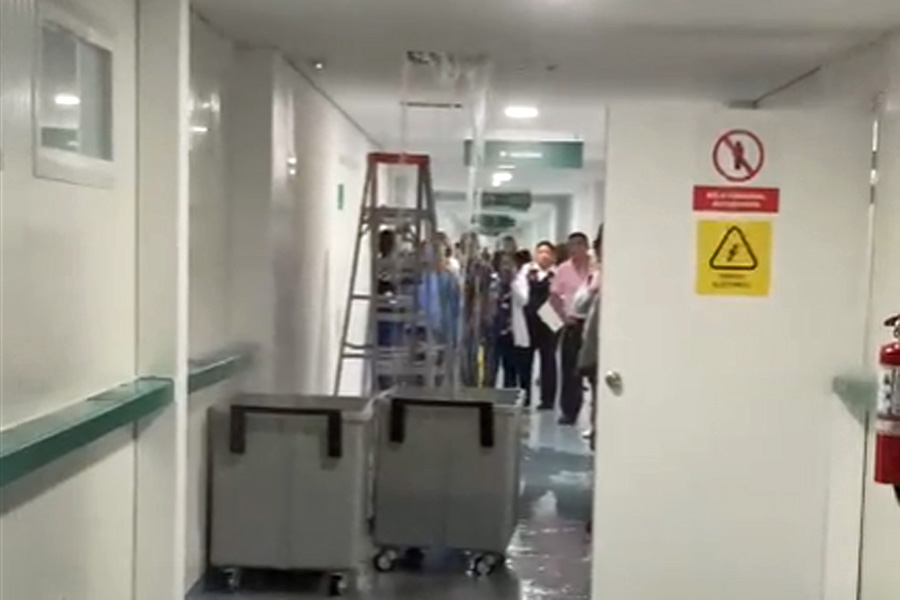 Se inundó nuevo hospital del IMSS en Cuautlancingo