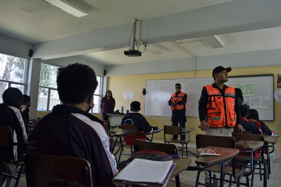 Realizó San Pedro Cholula simulacro de armas en escuela