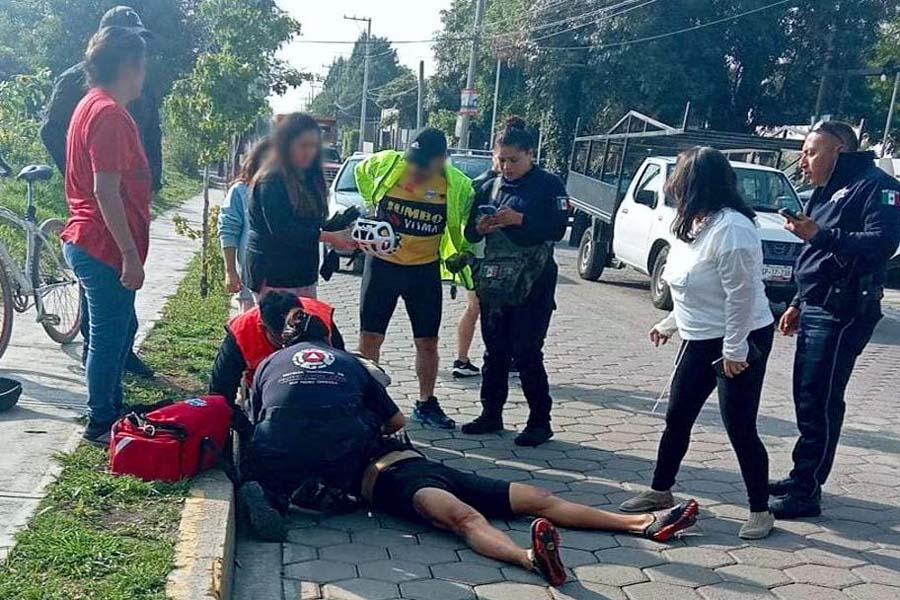 Atropelló conductor ebrio a ciclista en San Pedro Cholula