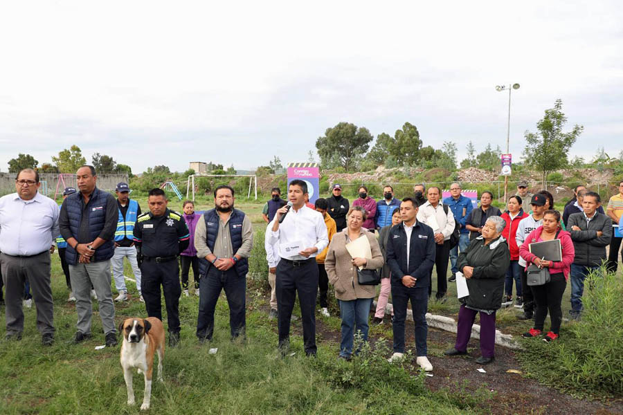 Inició Eduardo Rivera rehabilitación de cancha El Cobre