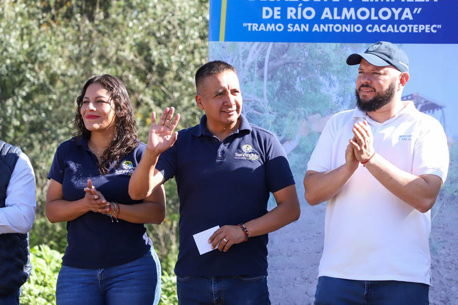 Inició Mundo Tlatehui jornada de desazolve del río Almoloya