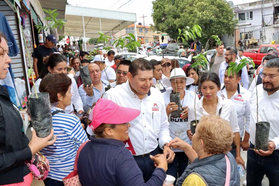 Entregó Armenta mil 500 árboles en el mercado de La Piedad