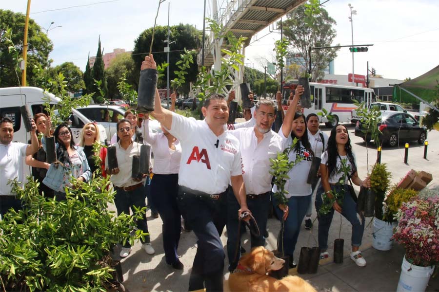 Entregó Armenta árboles en colonia Ladrillera