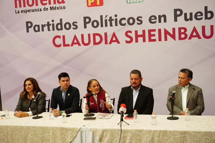 Se suman a Morena 5 partidos para apoyar a Claudia Sheinbaum