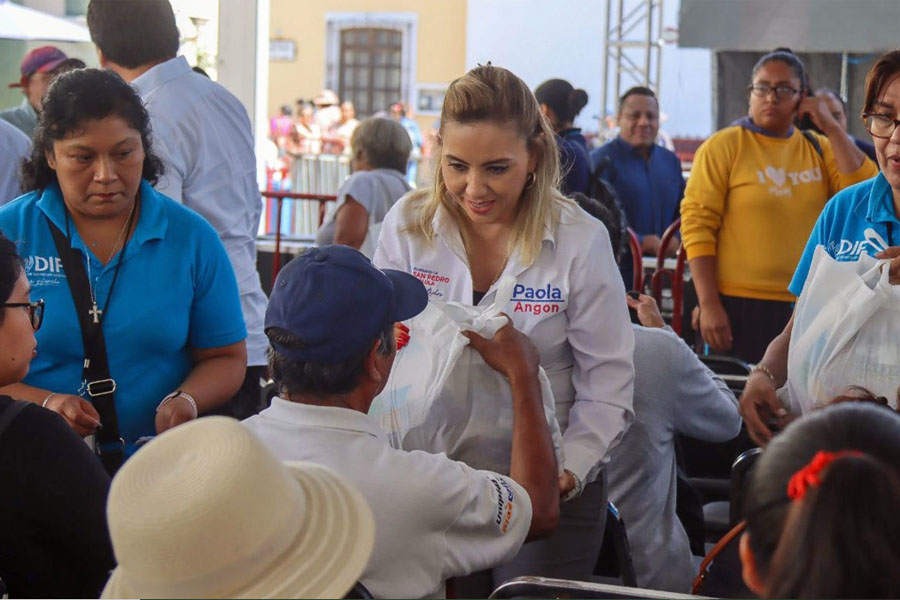 Entregó Paola Angon apoyos alimentarios de “Cholula Nutrida”