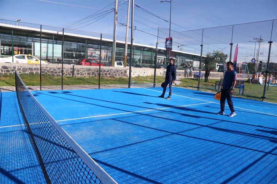 Inauguró Eduardo Rivera tercera cancha pública de pádel