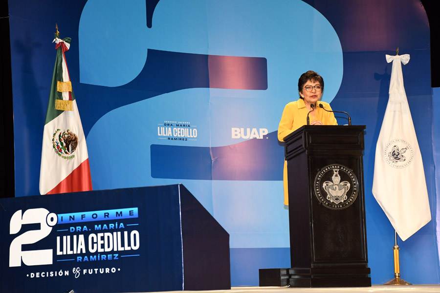 Rindió Lilia Cedillo Segundo Informe al frente de la BUAP