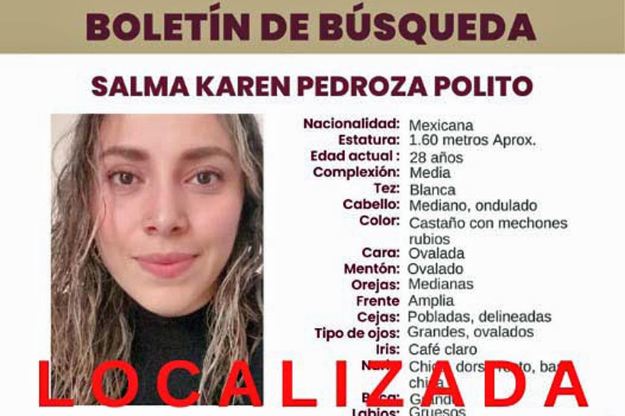 Localizó gobierno a Salma, joven embarazada desaparecida