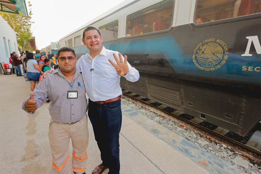 Recorrió Alejandro Armenta a bordo del Tren Interoceánico