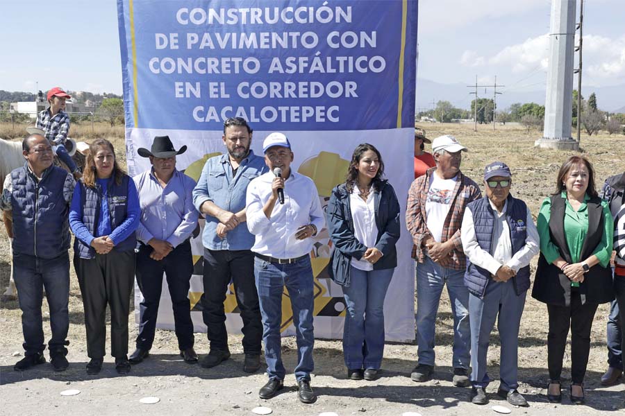 Inició Mundo Tlatehui construcción de Radial a Cacalotepec