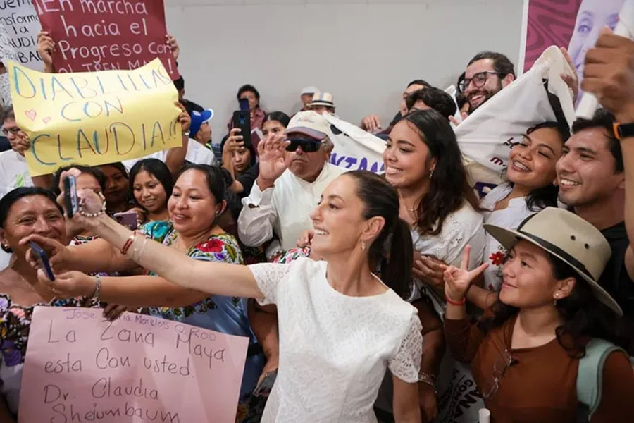 Inició gira de trabajo Claudia Sheinbaum en Quintana Roo