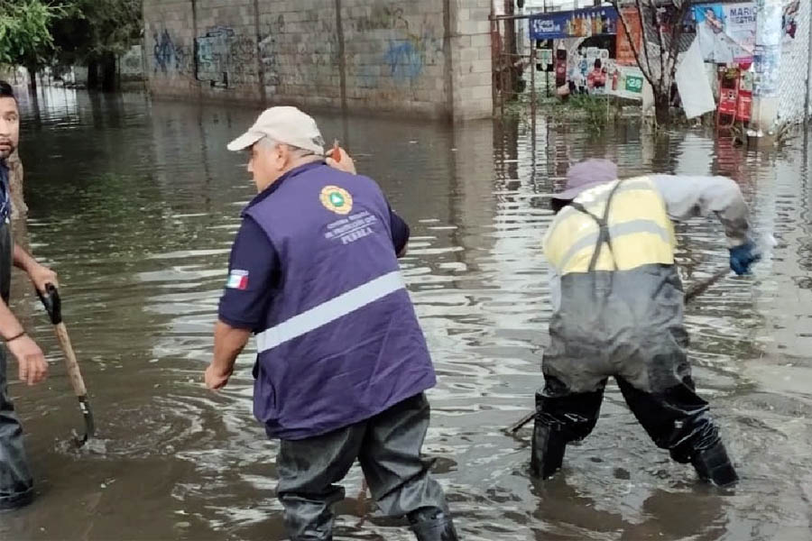 Daños materiales dejó fuerte lluvia y granizada en Puebla