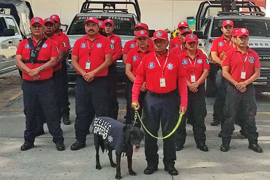 Despiden con honores a “Dana”, ejemplar canina de Bomberos