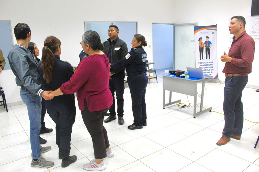 Sigue capacitación a policías de San Andrés Cholula