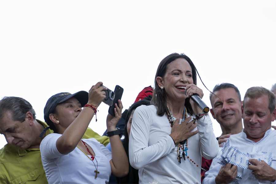 Reapareció la opositora venezolana María Corina Machado