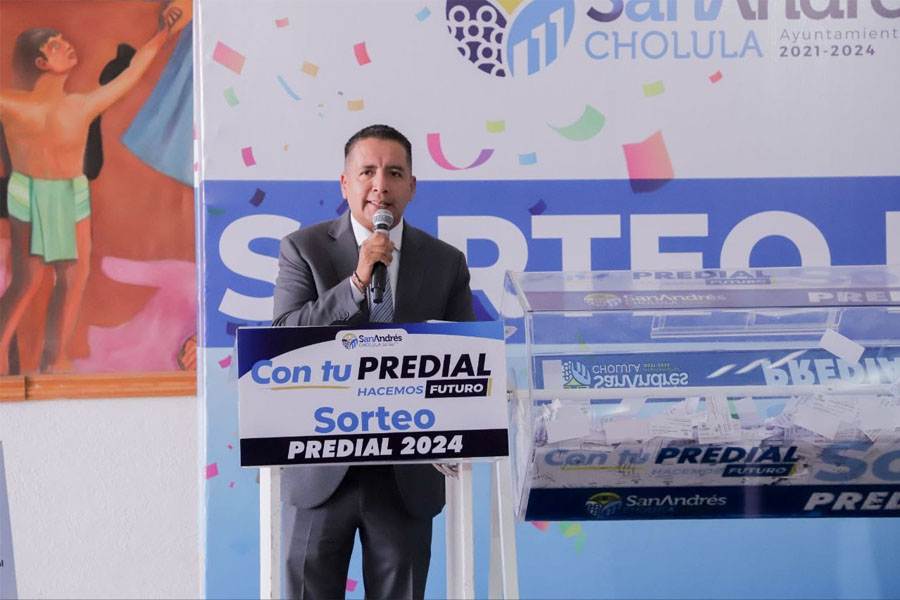 Celebra San Andrés Cholula el sorteo predial 2024