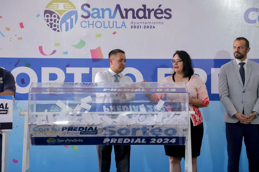 Celebra San Andrés Cholula el sorteo predial 2024