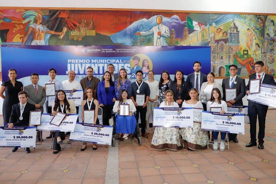 Entregó San Andrés Cholula Premio de las Juventudes