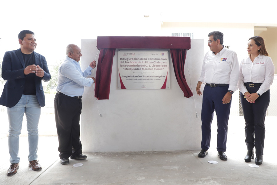 Inauguró gobernador Céspedes obras educativas en Ajalpan