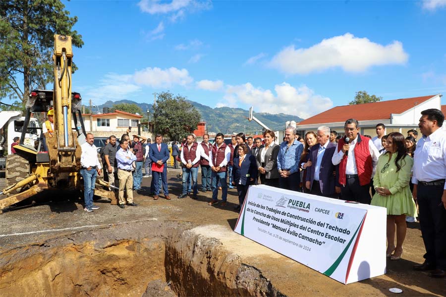 Inició Céspedes obra en Centro Escolar de Teziutlán