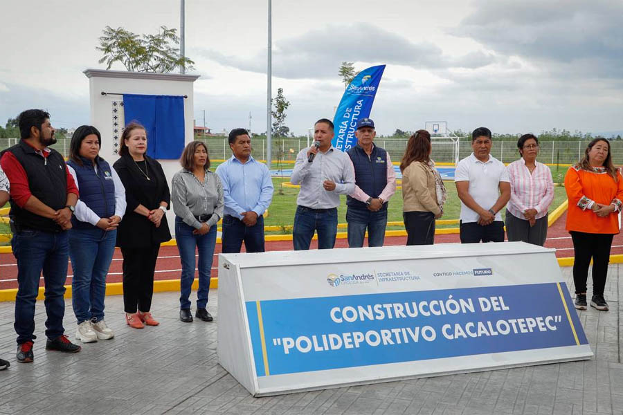 Entregó Mundo Tlatehui nuevo Deportivo en Cacalotepec