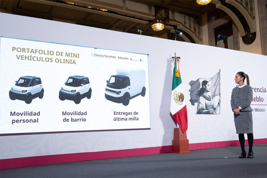 Presentó Sheinabum armadora mexicana de vehículos eléctricos