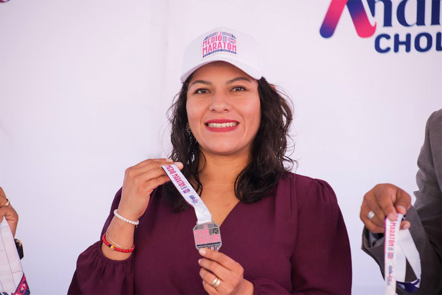 Invitó Lupita Cuautle al Medio Maratón San Andrés Cholula