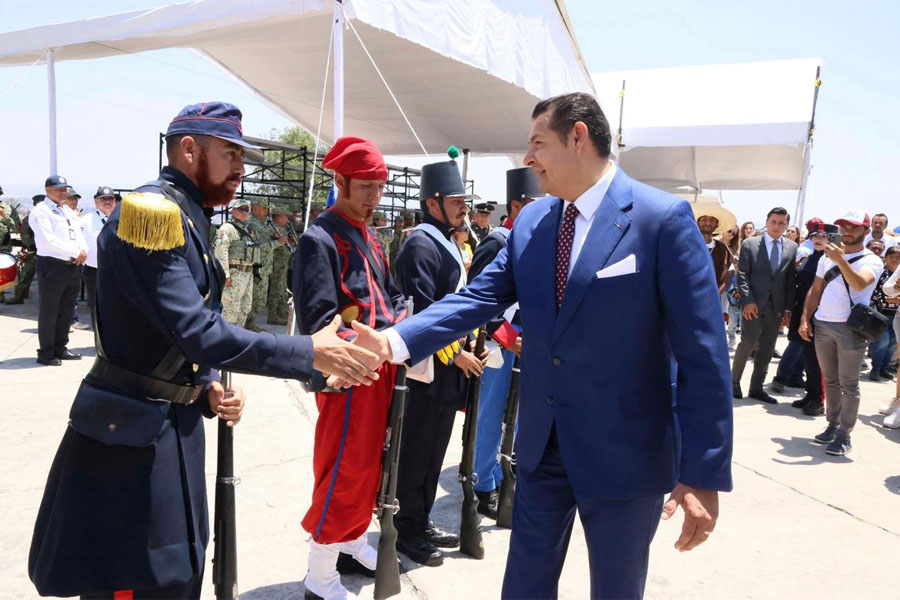 Asistió Armenta a representación de la Batalla del 5 de Mayo