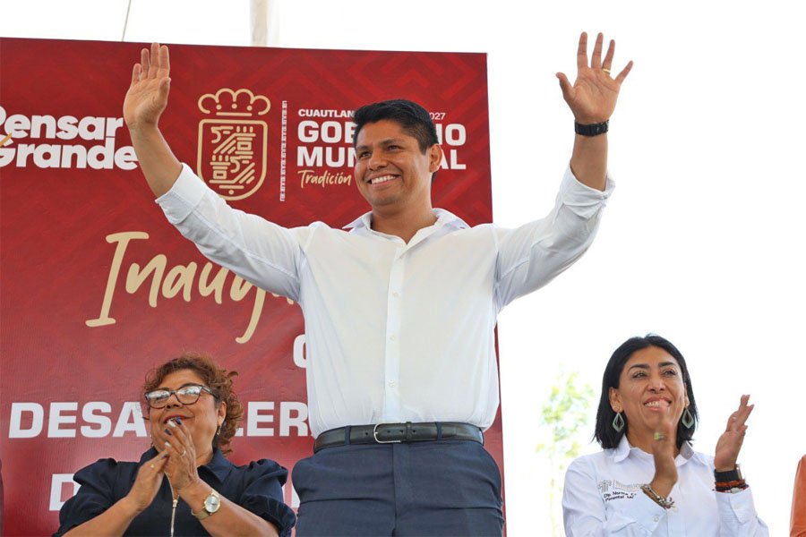 Inauguró Omar Muñoz obra conjunta con el Gobierno del Estado